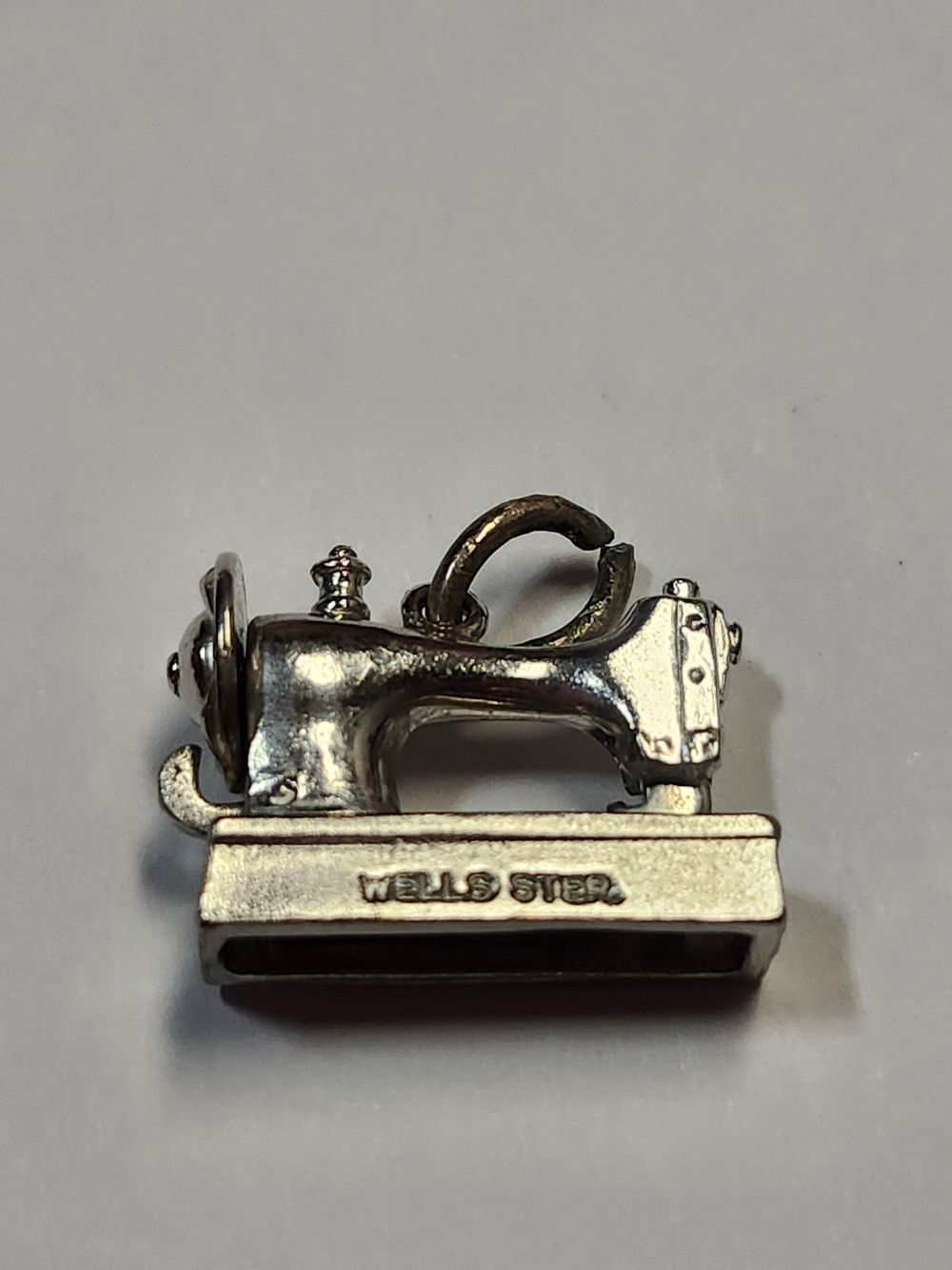 Wells Sterling Silver Plated Sewing Machine Charm